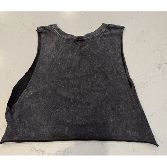 Simply Vera Verawang Lightening Bolt Custom Cut Crop Graphic Tee Stone Washed M - Picture 4 of 6